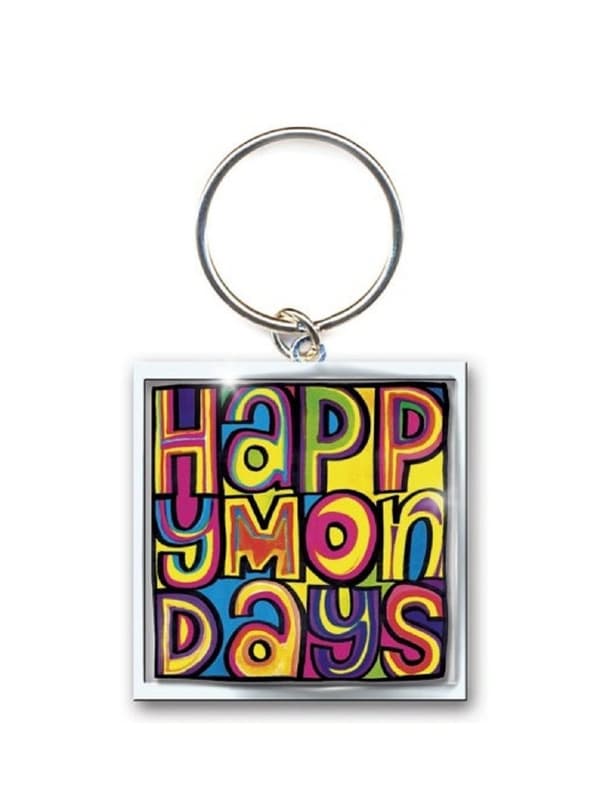 Happy Mondays Keyring Keychain Dayglo band Logo Official en storlek
