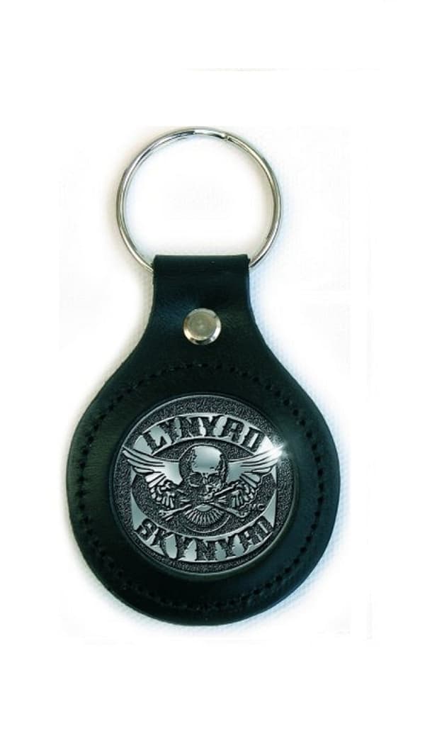 Lynyrd Skynyrd Keyring Keychain band logo Skull Official leather One Size