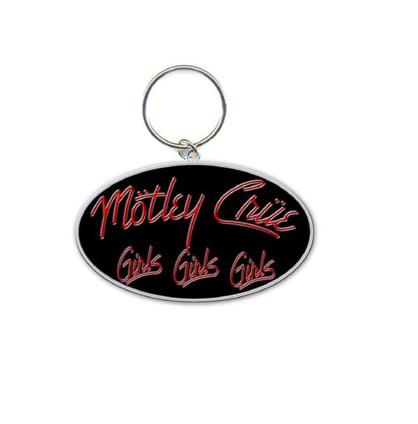 Motley Crue Keyring Keychain Girls Girls Girls band Logo Official metal Taglia unica