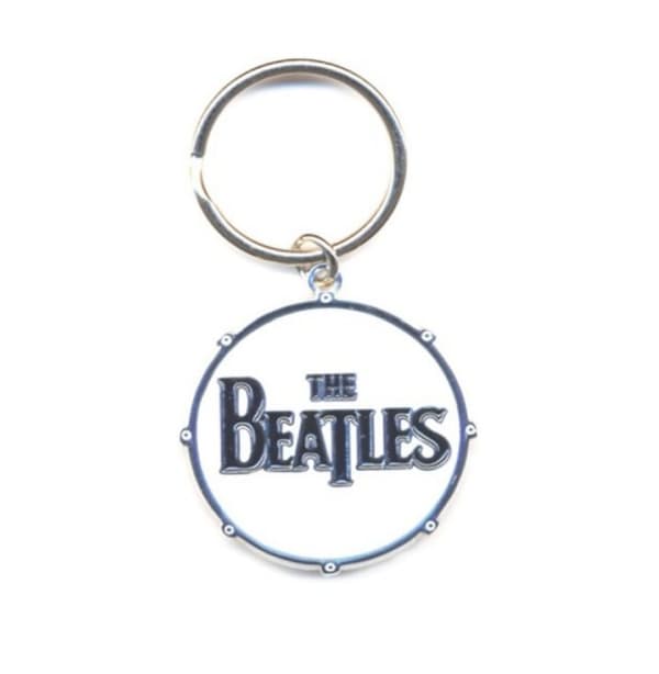 The Beatles Keychain Drum band Logo Official metal ""