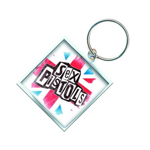 Sex Pistols Keyring Keychain Union Jack Band Logo Official One Size
