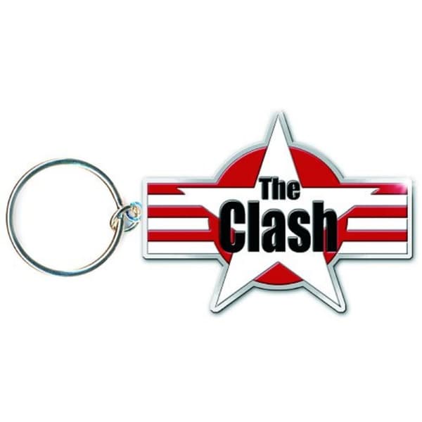 The Clash Keyring Keychain Star and Stripes logo Official One Size