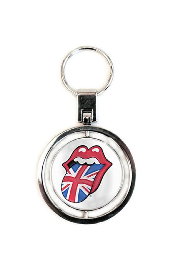 The Rolling Stones Keyring Keychain UK and USA Tongues Official spin One Size