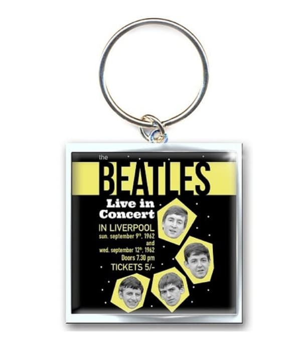 The Beatles Keychain Live in Concert 1962 poster Official One Size