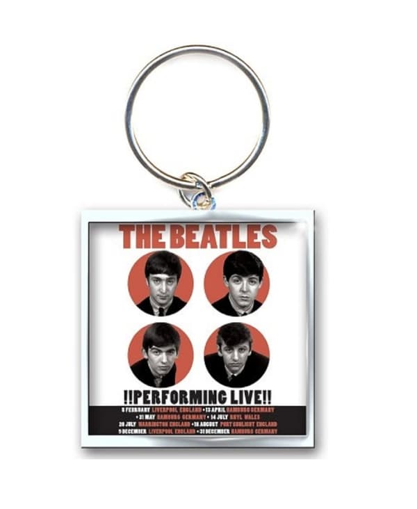 The Beatles Keychain 1962 Performing Live Official One Size