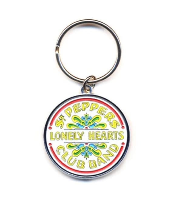 The Beatles Keychain Sgt Pepper Lonely Hearts band logo Official One Size