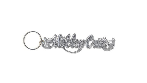 Motley Crue Keyring Keychain Classic Skull band Logo Official Silver Taglia unica