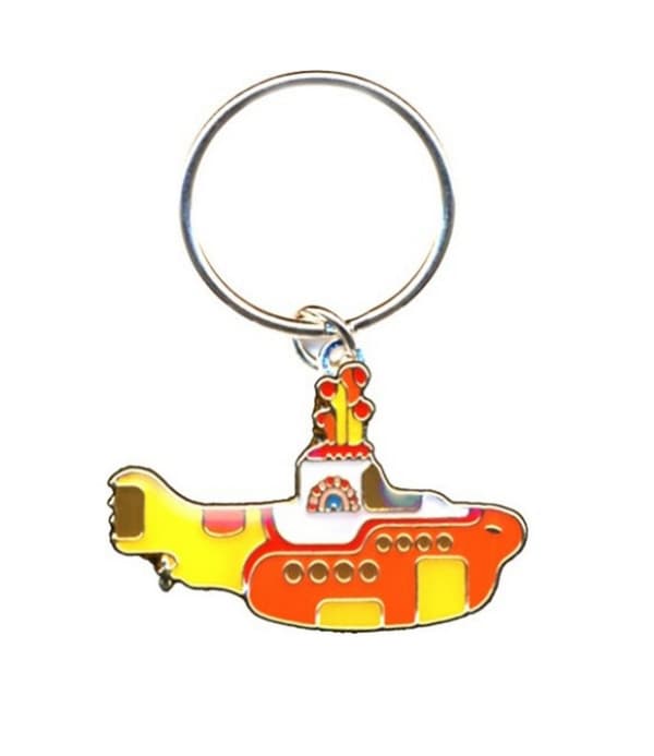 The Beatles Keychain Yellow Submarine Official Silver One Size