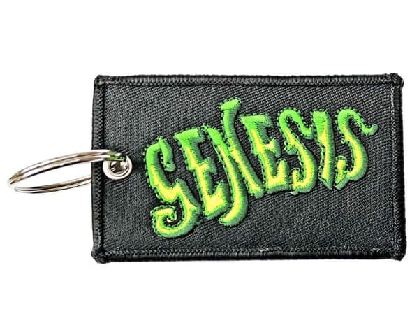 Genesis Keyring Keychain Classic Band Logo Patch Official Black One Size