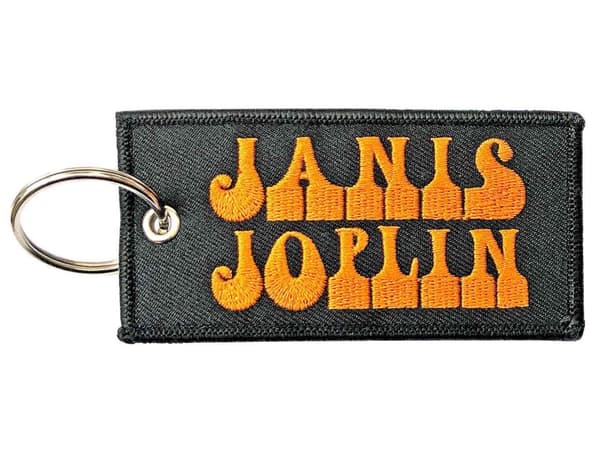 Janis Joplin Keyring Keychain Patch Band Logo Official Black One Size