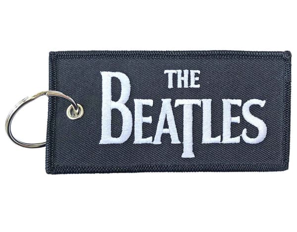 The Beatles Keychain Classic Drop T Band Logo Patch Official Black One Size