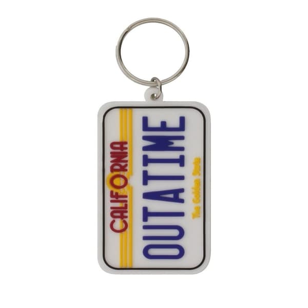 Back To The Future Nyckelring för registreringsskylt i gummi White One Size