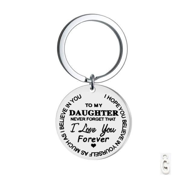 INF Avaimenperä tunnisteella "To my Daughter" (Tyttärelleni) Ruostumaton teräs