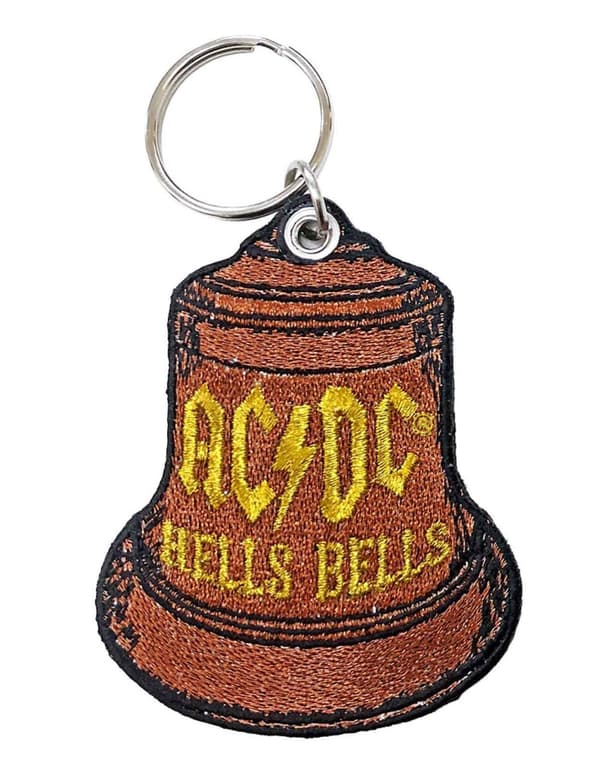 AC/DC Keyring Keychain Patch Hells Bells Band Logo Official Taille unique