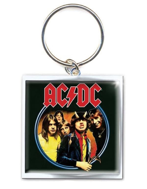AC/DC Keyring Keychain Highway to Hell band logo Official Taglia unica