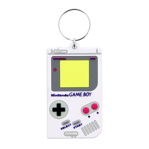 Nintendo Gameboy Keyring White One Size