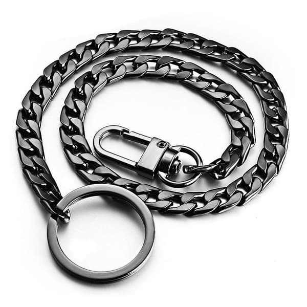 Nyckelkedja / Plånbokskedja i metall Viper - Flera färger Svart