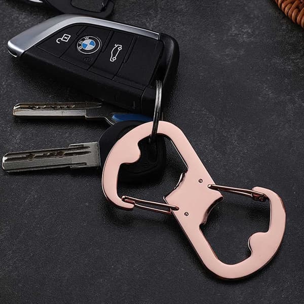 Nøglering Carabiner Carbines med CapSome Opener Black