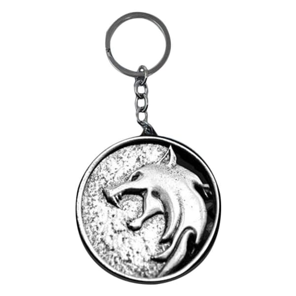 The Witcher Wolf Keyring Silver One Size