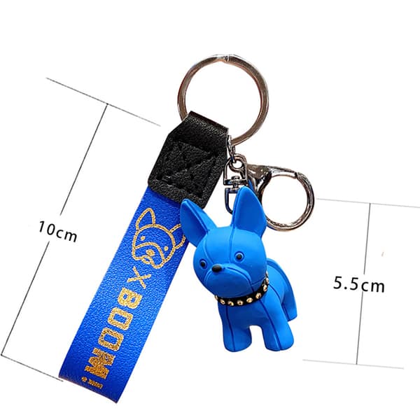 Slittålig Stilren Bulldog Nyckelring