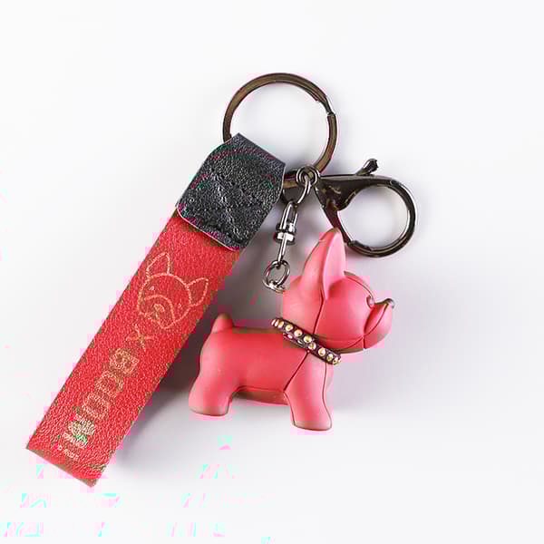 Slittålig Stilren Bulldog Nyckelring