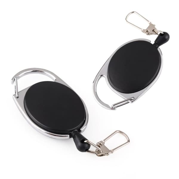 2-Pack - Nøkkelring uttrekkbar / Nøkkelholder med snor