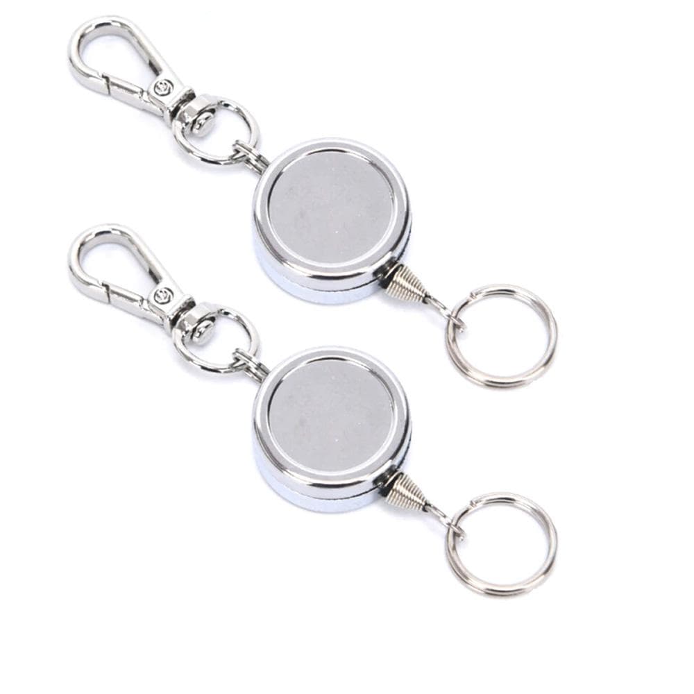 2-PACK Utdragbar Nyckelhållare i metall