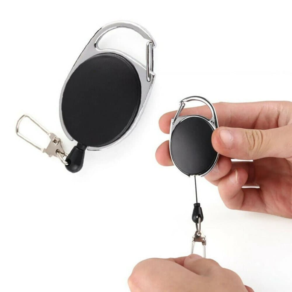 2-pack Utdragbar nyckelring med jojo-funktion och snöre 72 cm