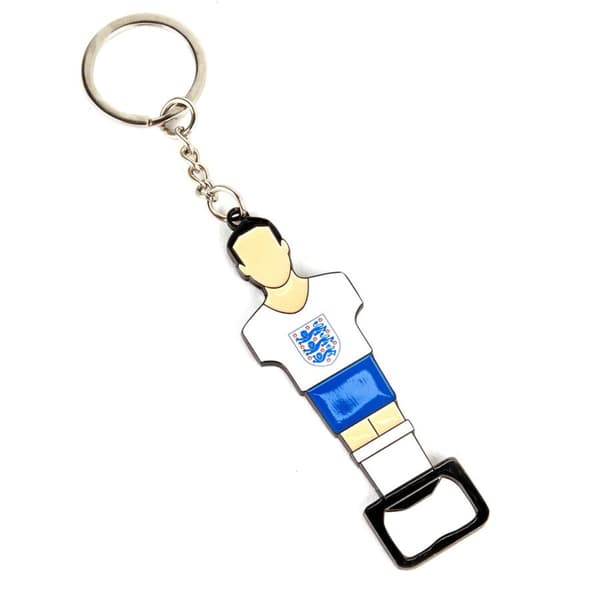 England FA Foosball Bottle Opener Keyring White/Blue/Gold One Size