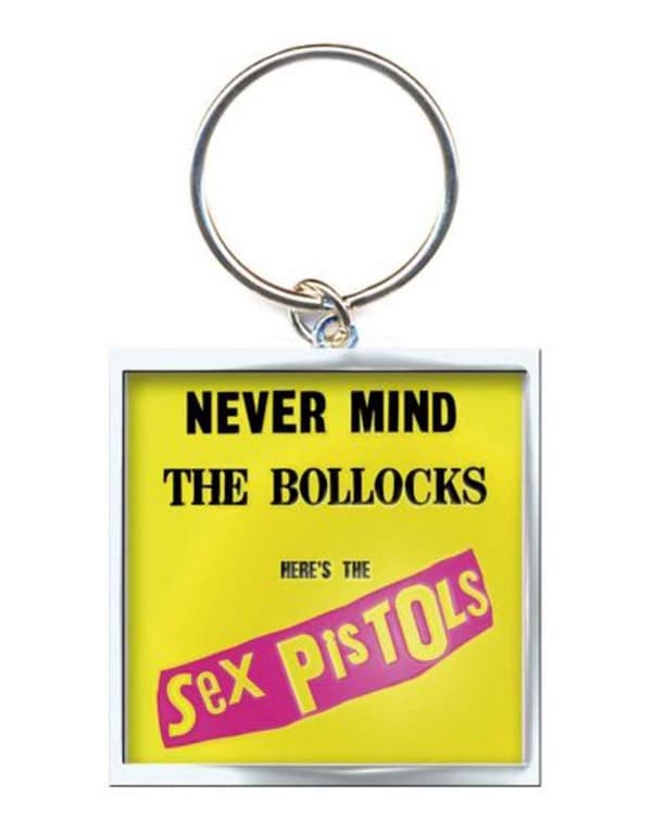 The Sex Pistols Keyring NMTB Band Logo Official Yellow Photo Print One Size