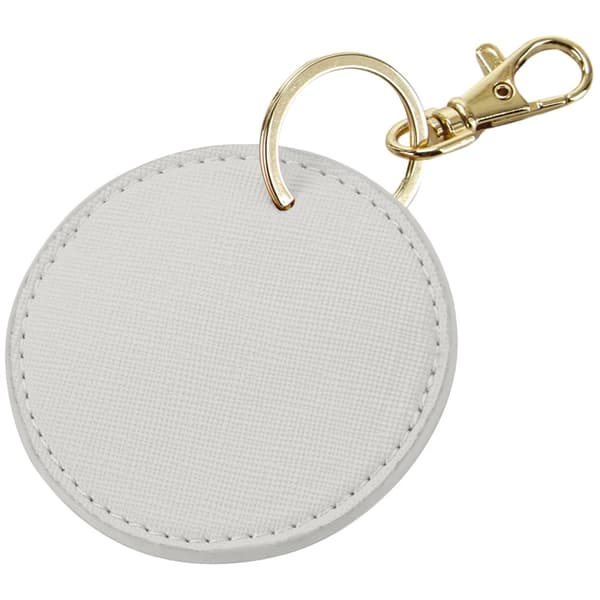 Bagbase Boutique Circular Leather-Look PU Keyclip Soft Grey One Size