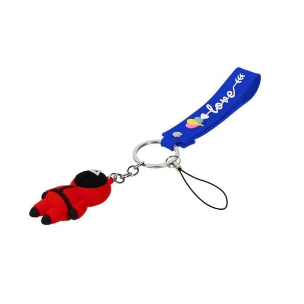 Nyckelring - AVIZAR - Squid Game - Silikonfigur - Handledsrem - Blå färg