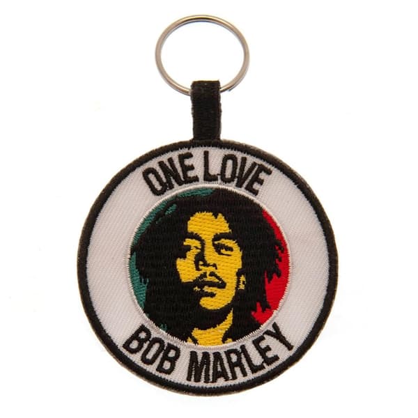 Bob Marley One Love vävd nyckelring White/Black/Yellow One Size