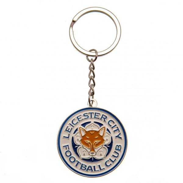 Leicester City FC Be Fearless Crest nøglering White/Blue/Orange One Size