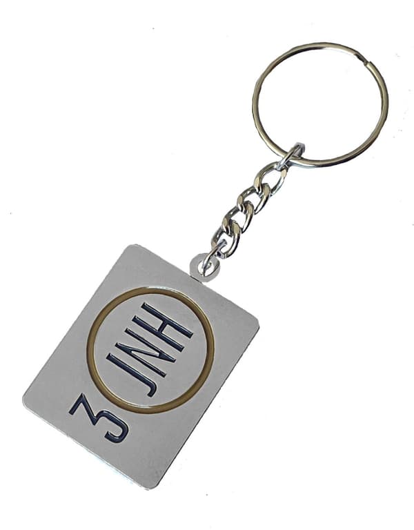 James Newton Howard Keyring Keychain 3 JNH Official Silver One Size