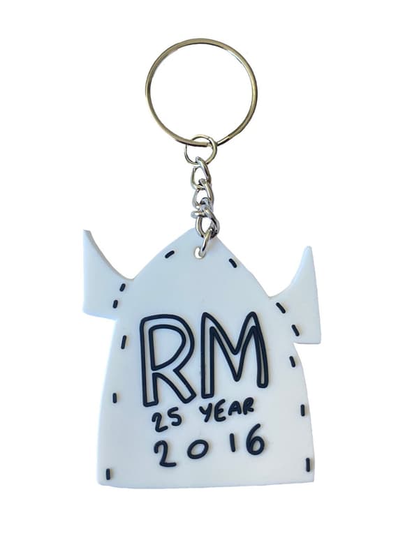 Reeves And Mortimer Keyring Keychain RM 25 Year Official White One Size