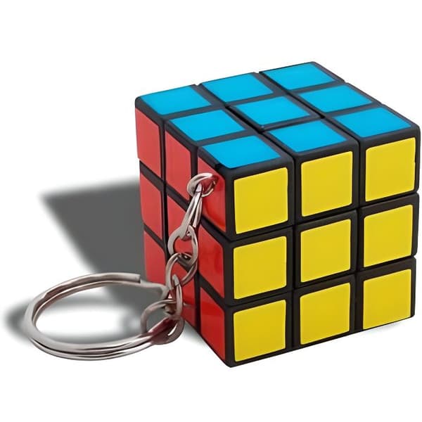 Nyckelring - Rubik's Cube - Miniatyr - PVC - Praktiskt - Blandat