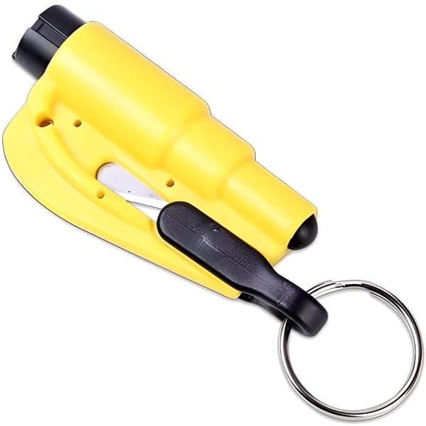Survival Keychain - Ej specificerat - Bil - Integrerad kniv - Stålhammare - Grå design