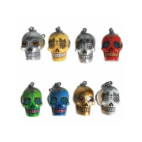 Nyckelring - Ej specificerad - Skull - Polyresin - Blandad - 2,8x2,8x4 cm