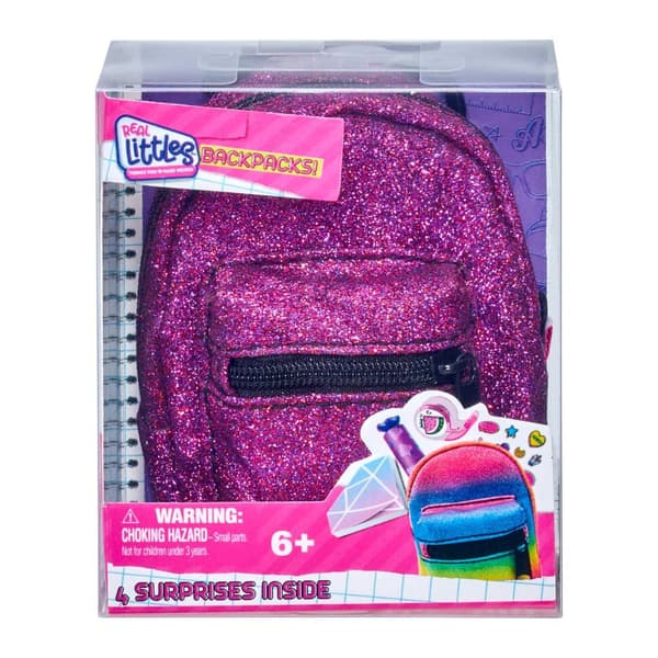 Real Littles Backpacks s3 Lilla glitter