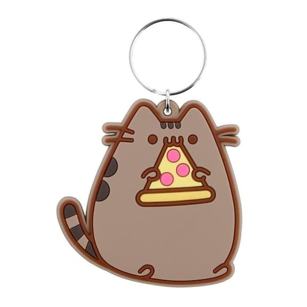 Nyckelring - PUSHEEN - Pizza - Vit