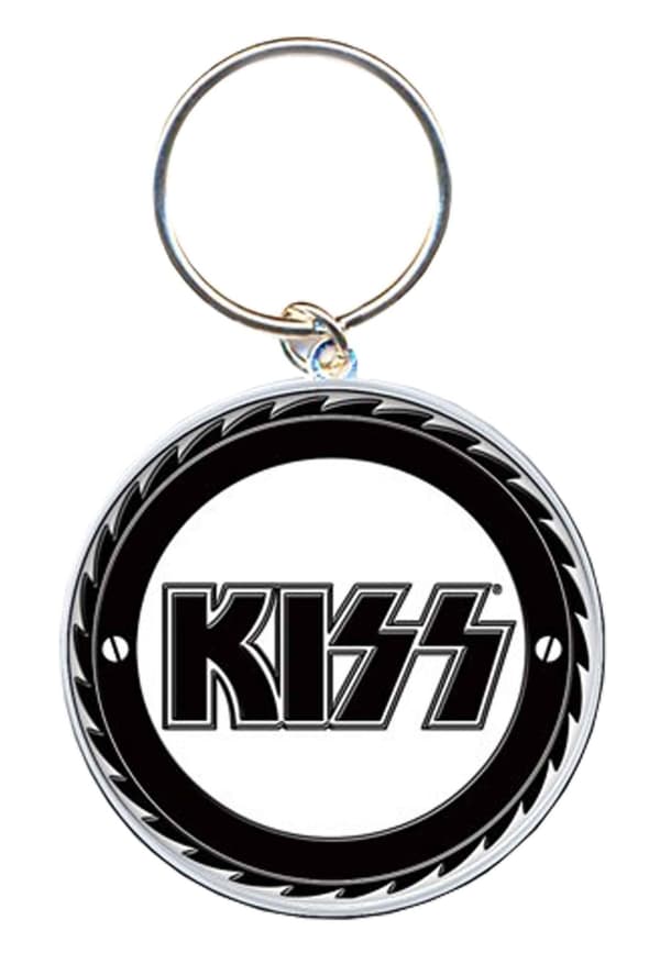 KISS Keyring Ketchain Buzzsaw Band Logo Official metal Enamel In Fill One Size