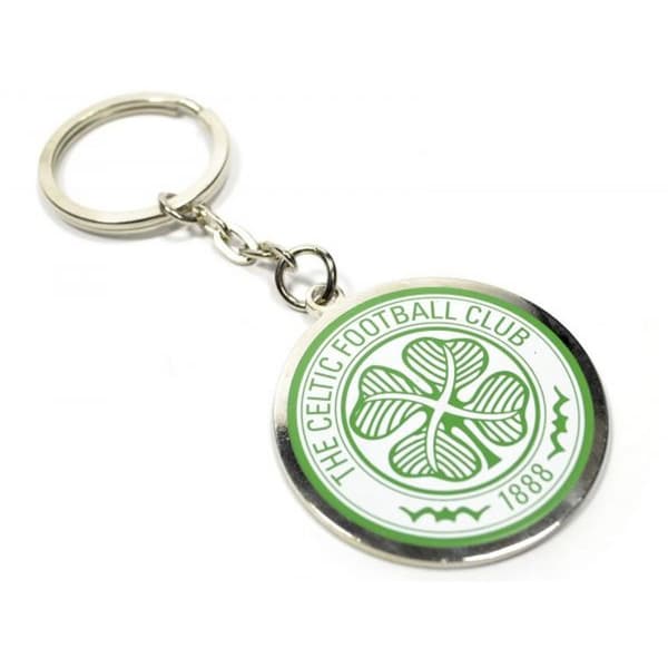 Celtic FC Crest Emalje nøglering White/Green One Size