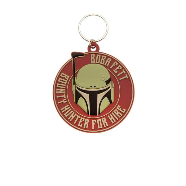 Star Wars: The Book Of Boba Fett Rubber Keyring Red/Green One Size