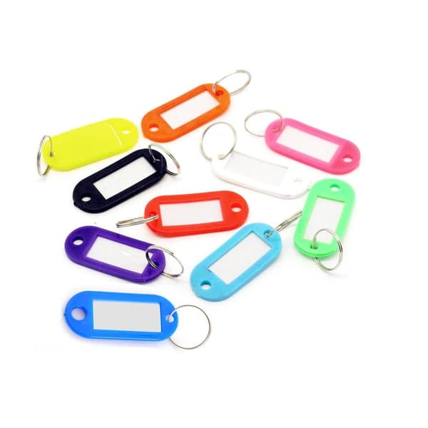10-Pack - Nyckelbrickor / Nyckelring - Märk dina nycklar