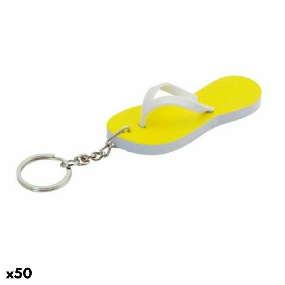 Nyckelring med flip-flop 143914 (50 antal) - Gul