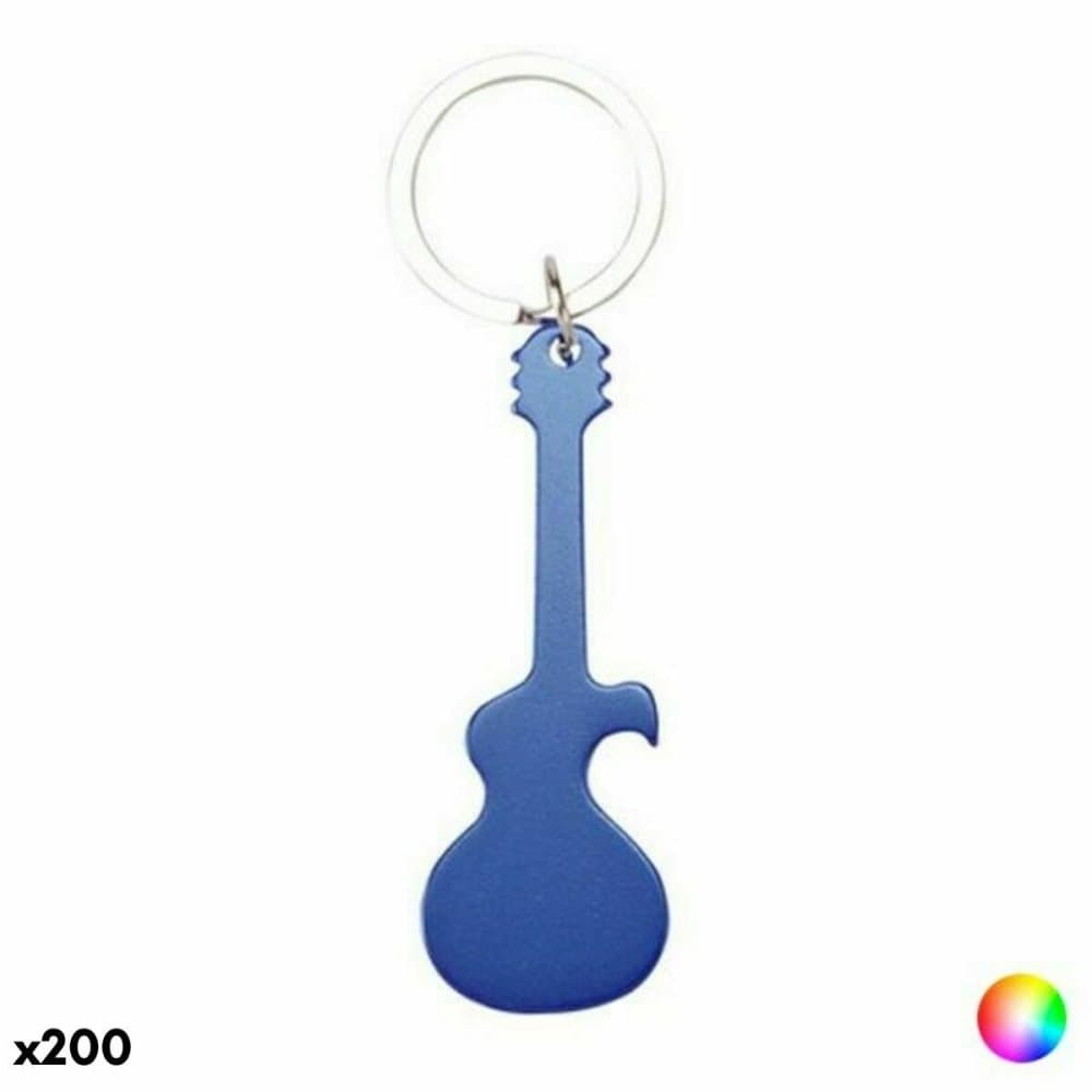 Nyckelring med gitarr-formad öppnare 143900 (200 antal) - Silvrig