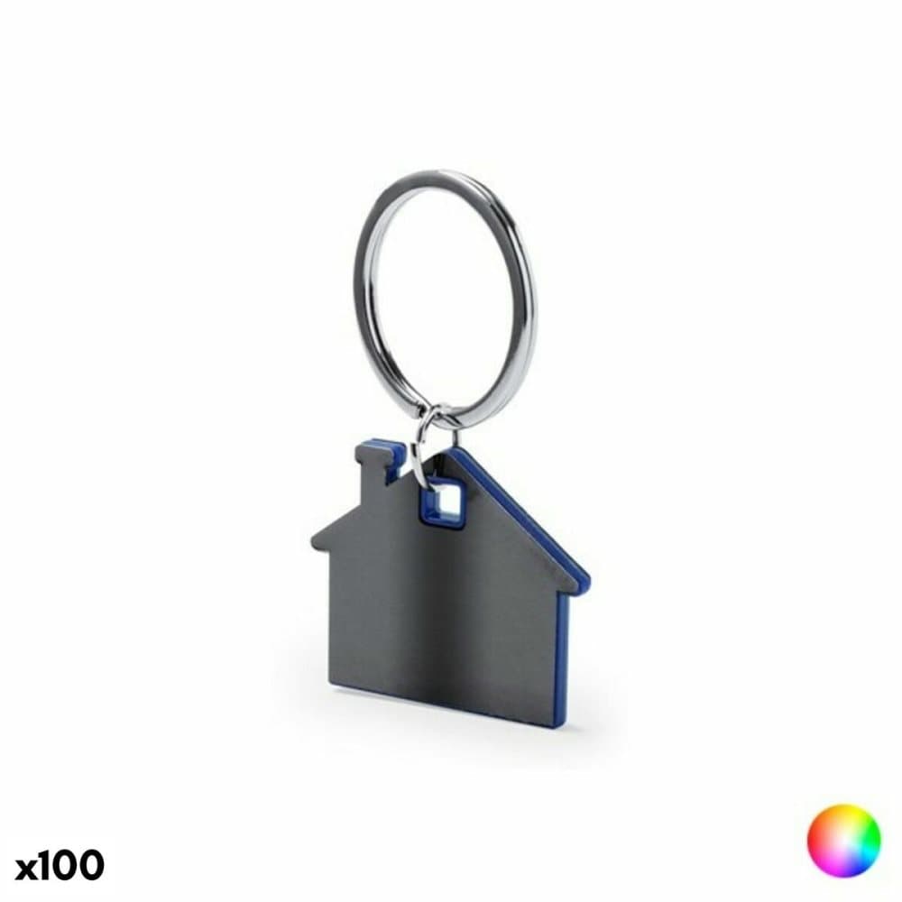 Nyckelkedja 146061 Rostfritt stål Hus (100 antal) - Vit