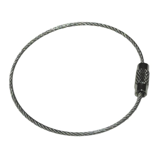 Nøkkelring ståltråd - Sølv - 50mm - 1,5mm - Dobbel pakke