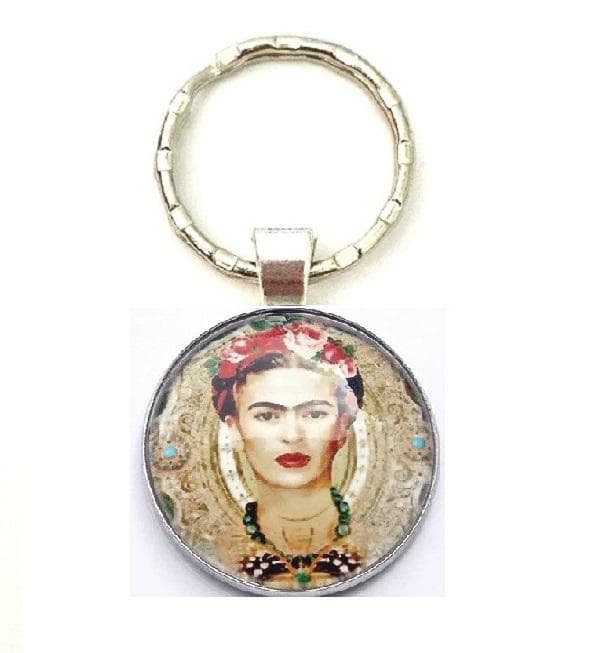 Nyckelring Frida Kahlo Feminist Feminism Ikon Silverfärg
